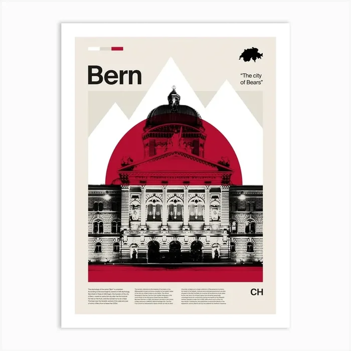 Bern Art Print by Urban Print Studio