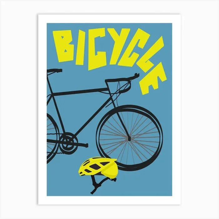 Bicycle Art Print by Natalie Cass Art