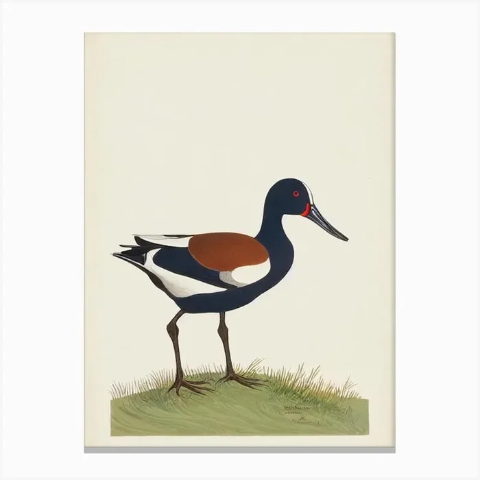 Bird Canvasback Illustration Bird Canvas Print by Featherline