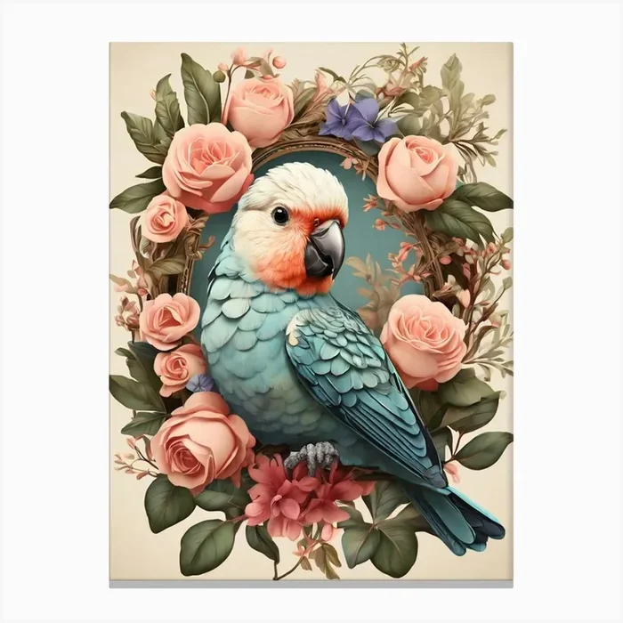 Bird In A Frame 1 Canvas Print by ontoseno