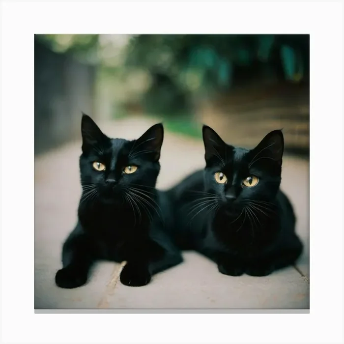 Black cats Canvas Print by ZCOGRAPHICS