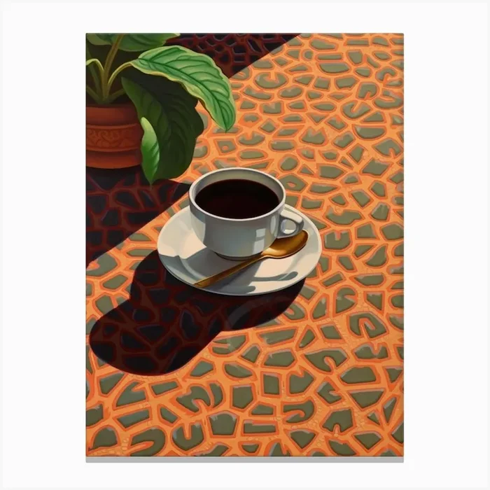 Black Coffee 2 Canvas Print by Artful Appetite