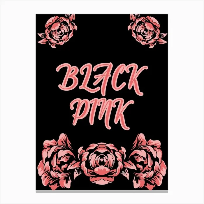 Black Pink Canvas Print by music soul