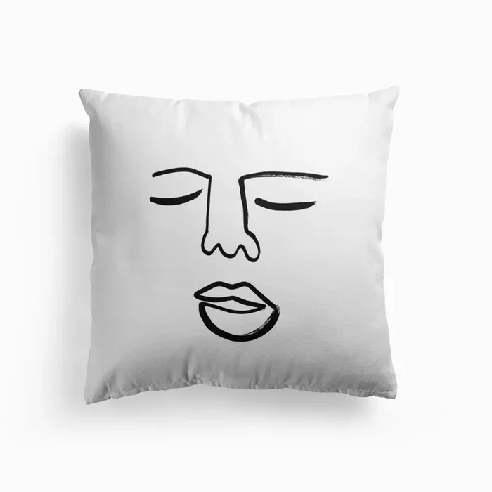 Blind Drawing 2 Cushion by Julia Hariri