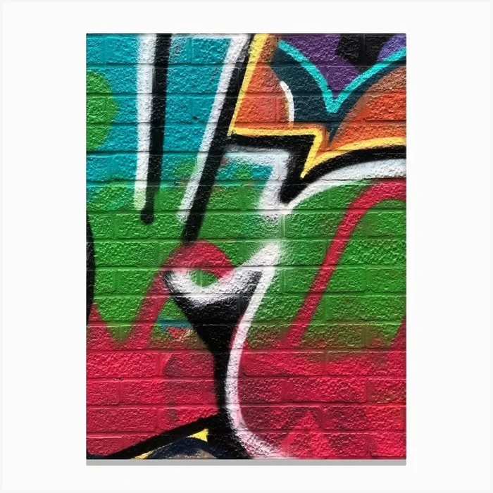 Blue and Pink Graffiti Canvas Print by StudioStreetArt
