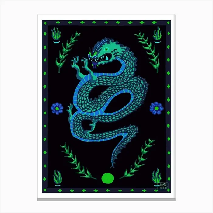 Blue China Town Canvas Print by Tribu