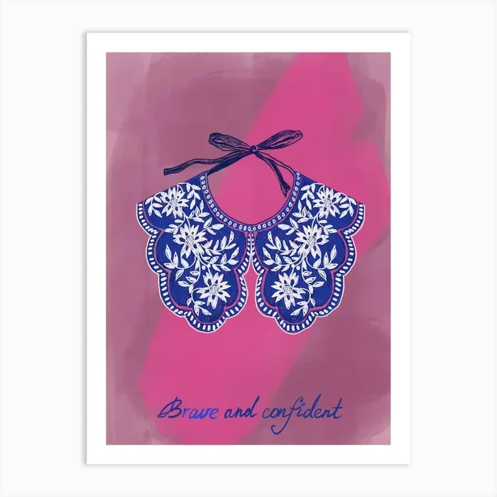 Blue Collar Art Print by Raspberry Print