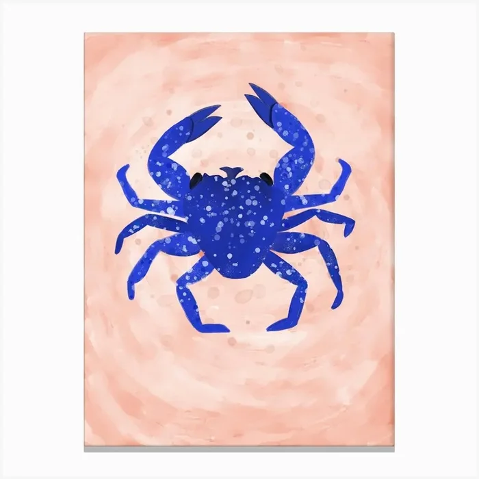 Blue Crab Canvas Print by Aliya Putrus