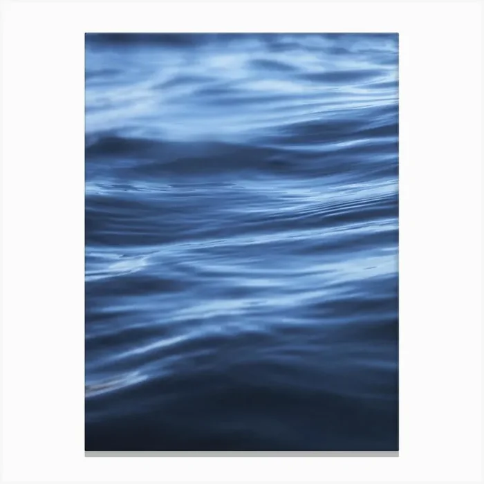 Blue Ocean Waves Canvas Print by Victoria Frost