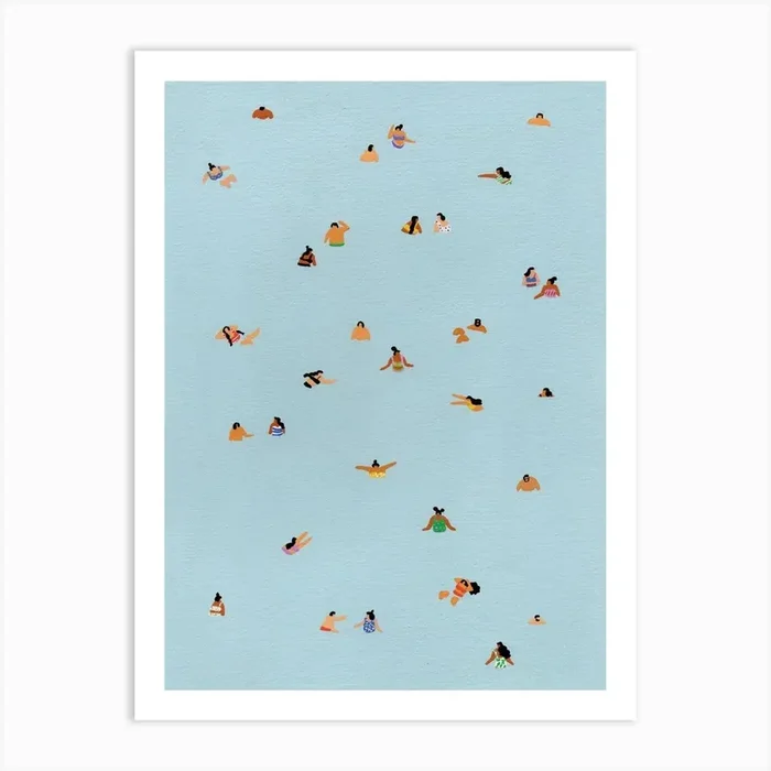 Blue too Art Print by Helo Birdie