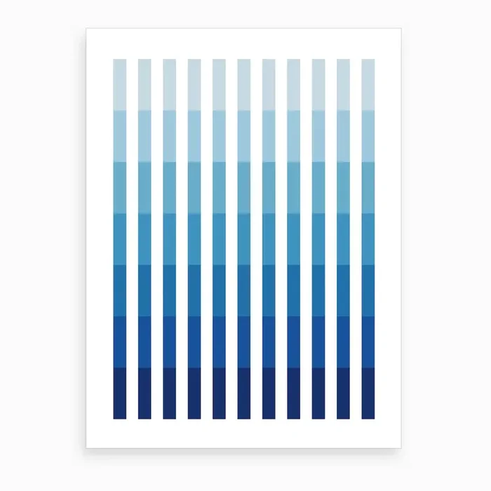 Blue Up Art Print by Finndustry
