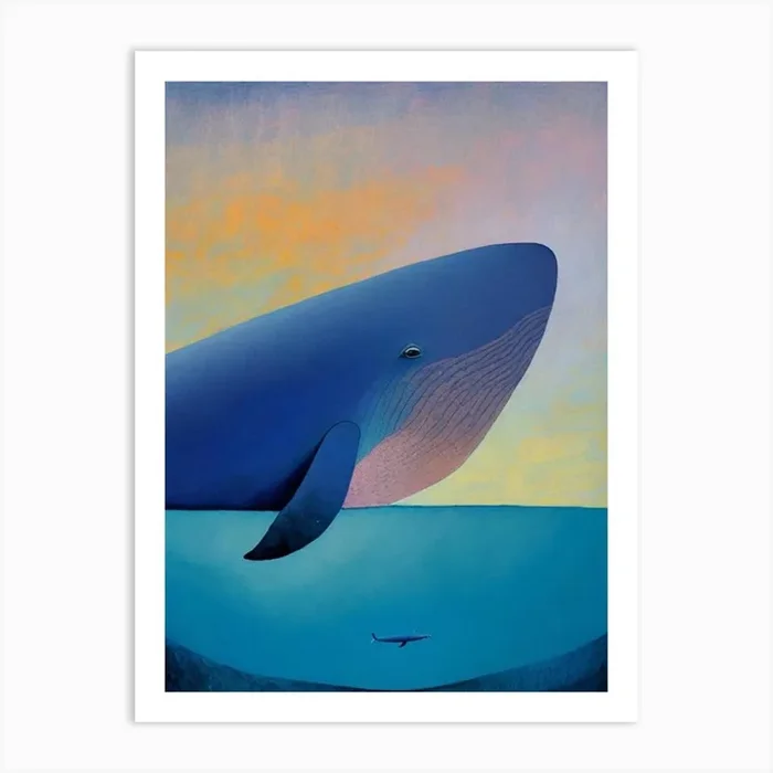 Blue Whale Abstract Art Print by Energy of the Sea