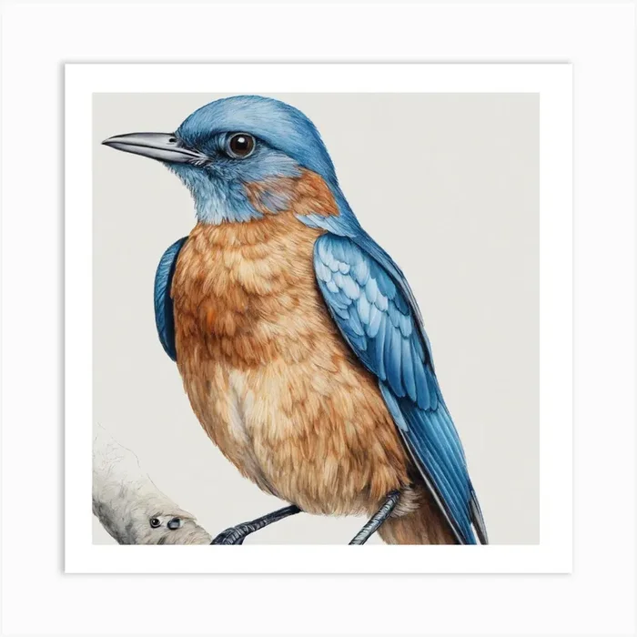 Bluebird Art Print by Super_Art
