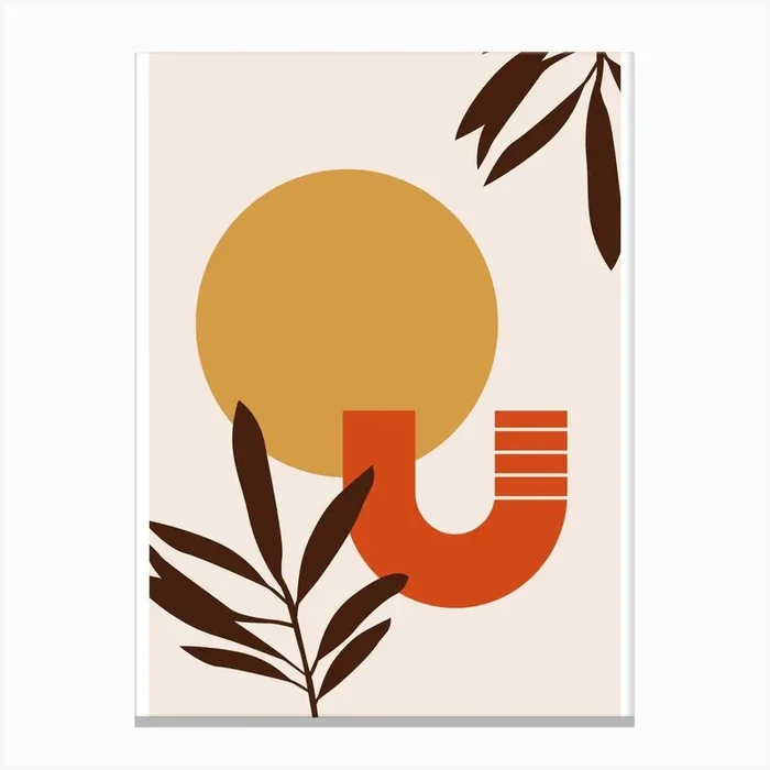 Bohemian Abstract Painting Canvas Print by Lucent Art Shop