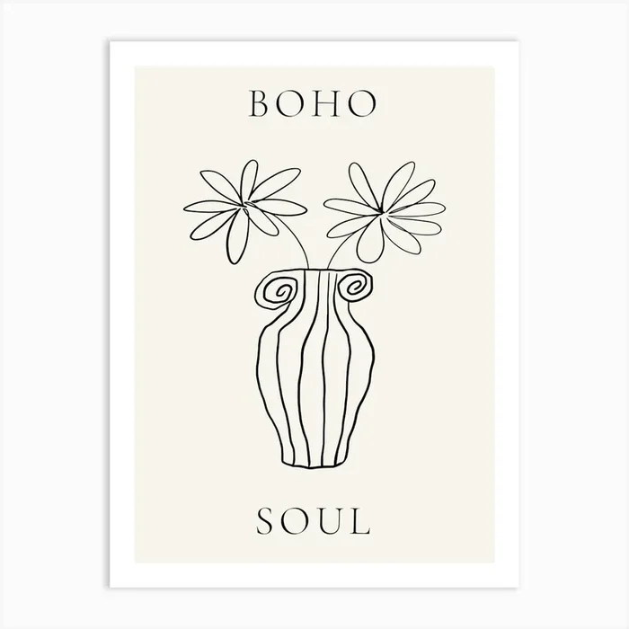 Boho Soul 71 Art Print by Henri Matisse Style Prints
