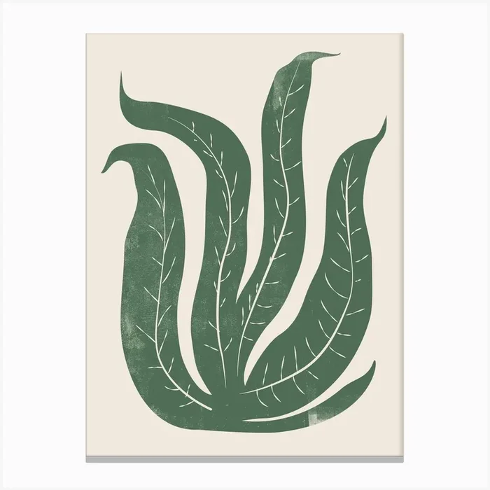 Botanical Block Print Canvas Print by The Printable Studio