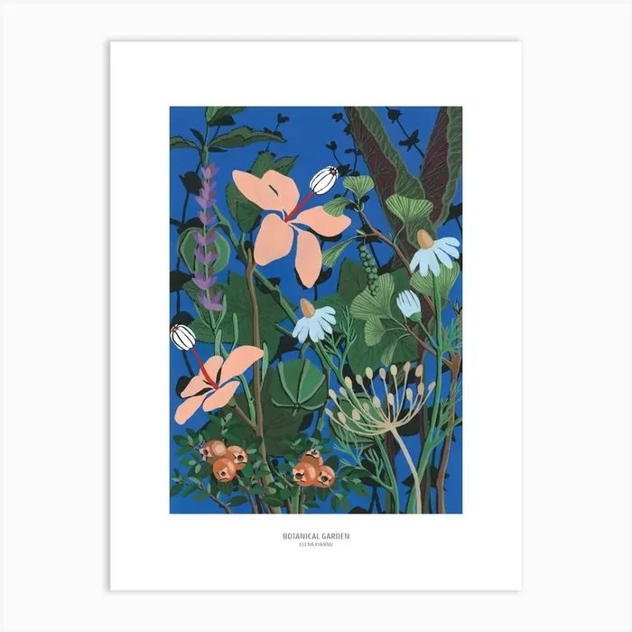Botanical Garden poster 30x40cm 3 Art Print by Elena Kiannu
