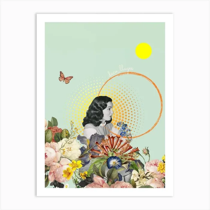 Bouquet Art Print by Decollages