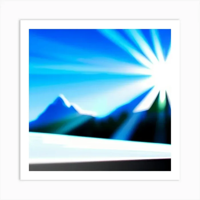 Bright over icebergs Art Print by ZCOGRAPHICS