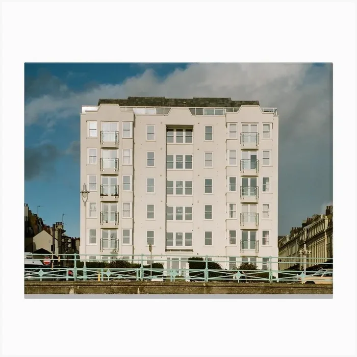 Brighton Apartment Building Canvas Print by Miranda Everett