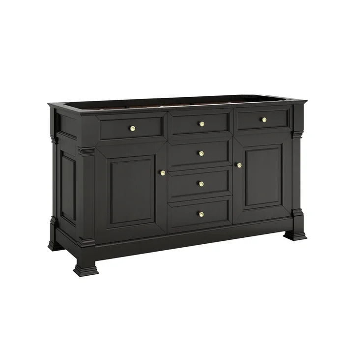 Brookfield 60 ” Double Vanity, Black Onyx