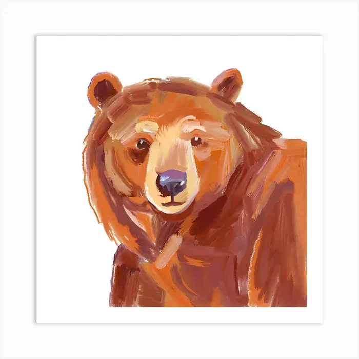 Brown Bear 03 Art Print by Lisa Baum