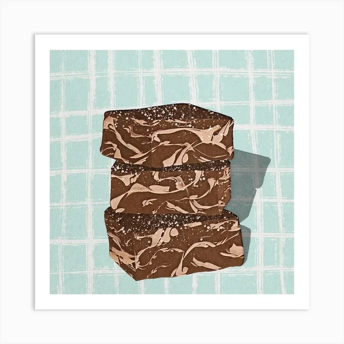Brownies Paper Cut Square Art Print by Millennial Menu