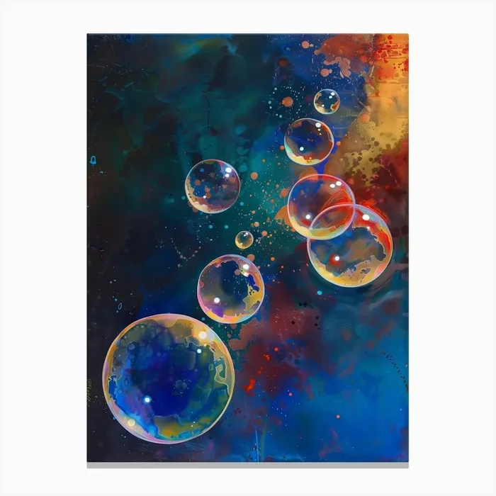 Bubbles 20 Canvas Print by DamianLuna