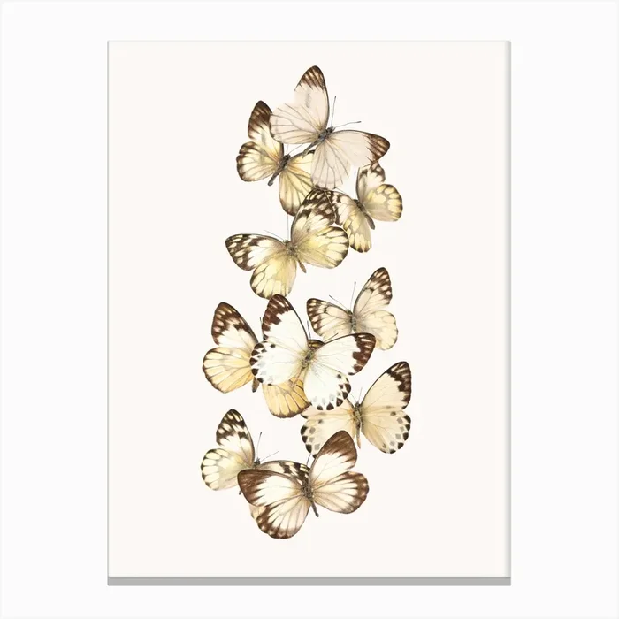 Butterflies I Canvas Print by Mariëlle Leenders