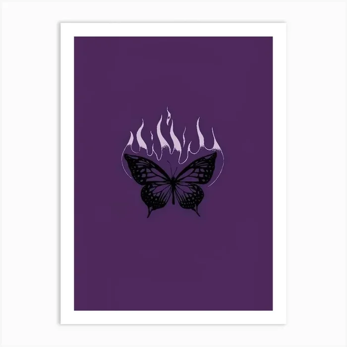 Butterfly On Fire Art Print by Ronyzon