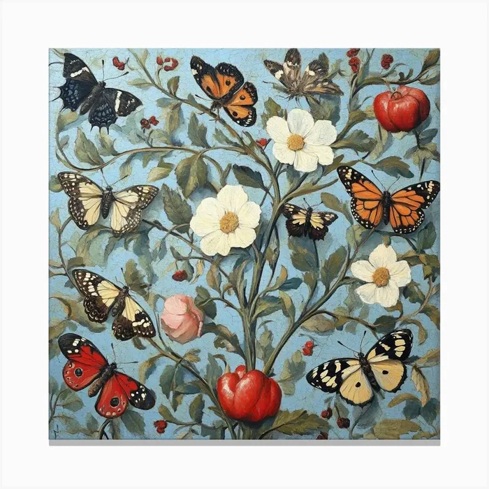 Butterfly Tree Art Canvas PrintS by Saiful