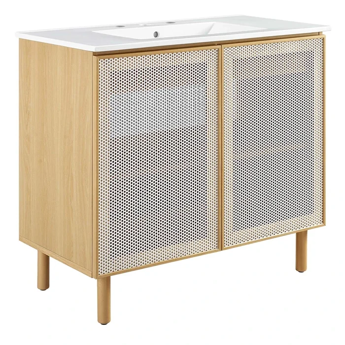 Calla 36 ” Perforated Metal Bathroom Vanity