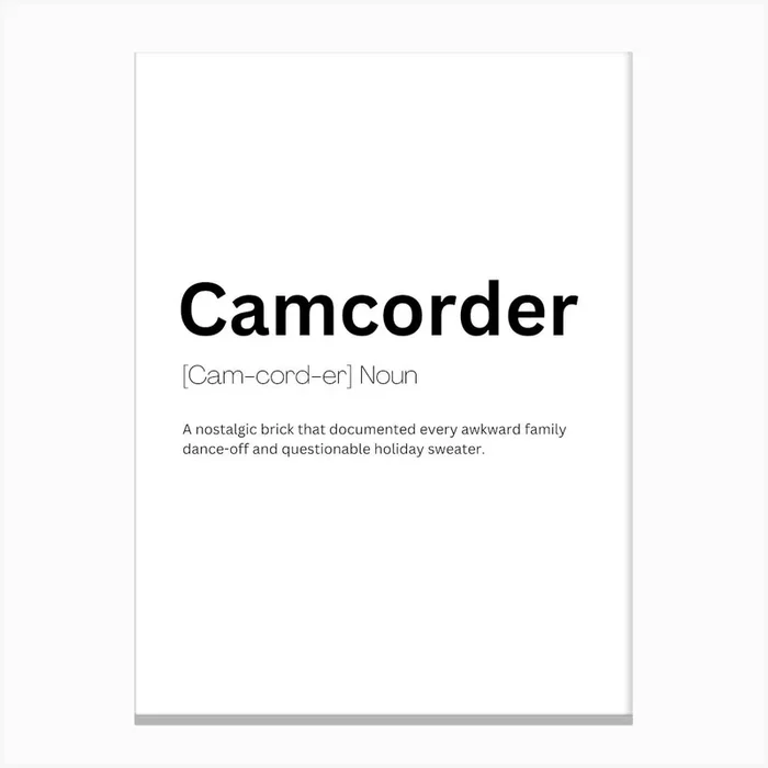 Camcorder Definition Meaning Canvas Print by Kaigozen