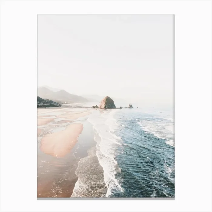Cannon Beach Rock Canvas PrintIP by Inkish Prints