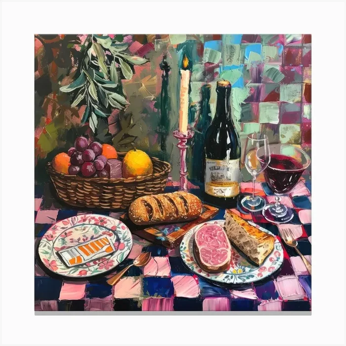Cantina Del Gusto Trattoria Italian Food Kitchen Canvas Print by Artful Appetite