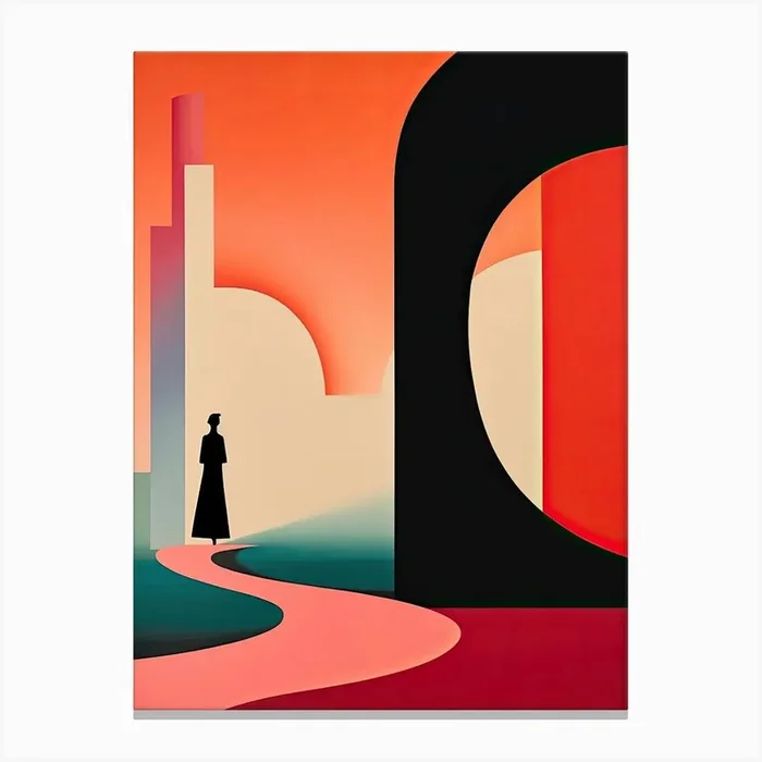 Cape Byron, Australia, Bold Outlines 1 Canvas Print by Dreamy Seasons Art
