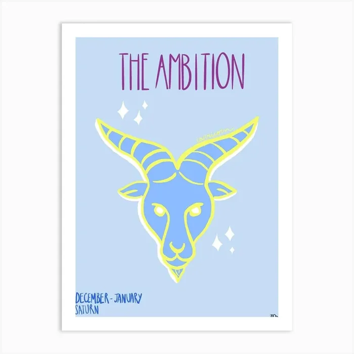 Capricorn Art Print by Mali