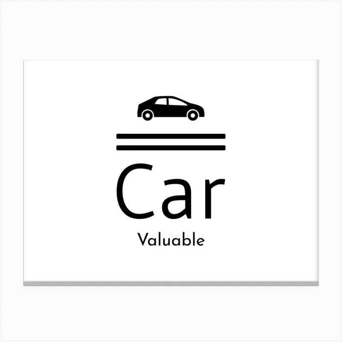 Car High Resolution Logo Black Canvas PrintMG by Mahesh goswami