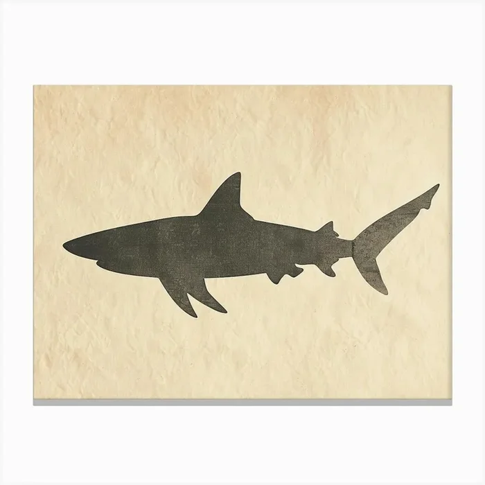 Carpet Shark Silhouette 4 Canvas Print by Energy of the Sea