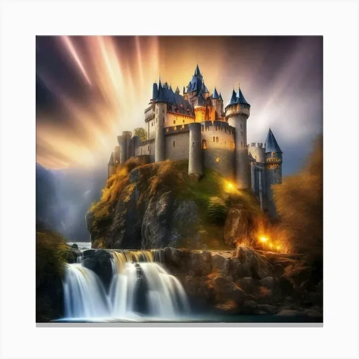 Castle and shining light Canvas Print by ZCOGRAPHICS