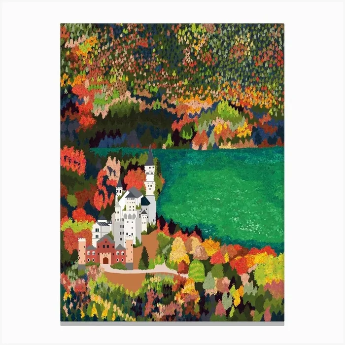 Castle In The Forest Canvas Print by Shreyasi Pathak