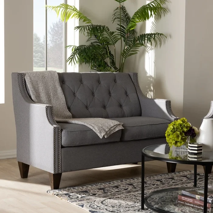 Celeste Grey 2-Seater Loveseat