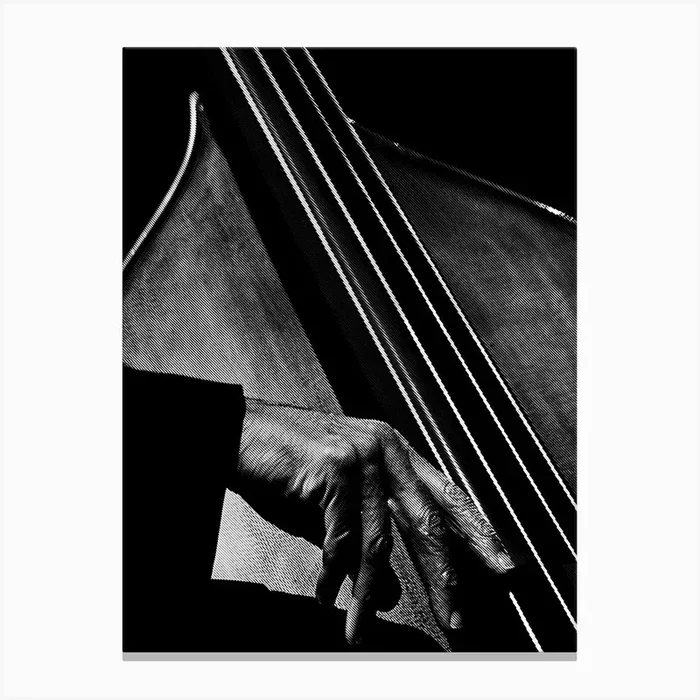 Cello for Cello Player Legend in Line Art Illustration Canvas PrintAB by Andika Bahtiar