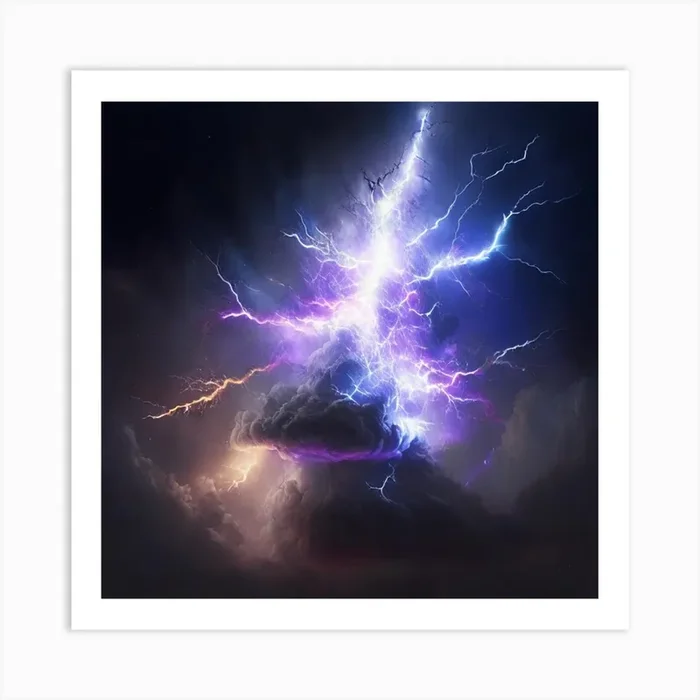 产品名称中包含顶级域名,检查并适当处理后再继续! Lightning In The Sky 9 Art PrintK by K.ES.Fosters.Enterprises