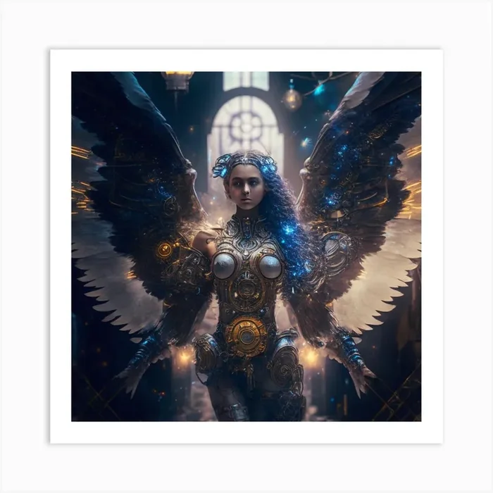 产品名称中包含顶级域名,检查并适当处理后再继续! Steampunk Angel 2 Art PrintK by K.ES.Fosters.Enterprises