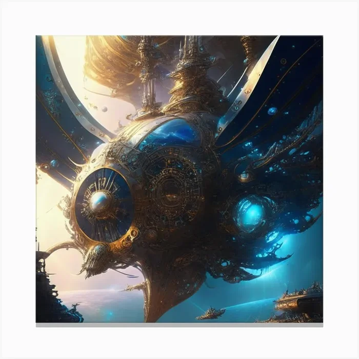 产品名称中包含顶级域名,检查并适当处理后再继续! Futuristic Spaceship Canvas PrintK by K.ES.Fosters.Enterprises