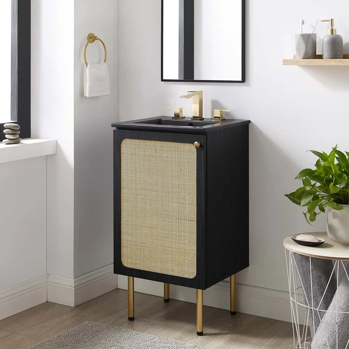 Chaucer Bathroom Vanity with Black Basin Included by Modway