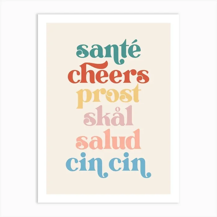 Cheers Language Art PrintP by Print52