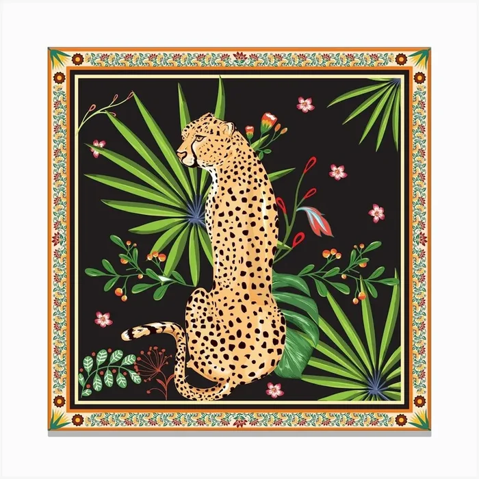 Cheetah Print Canvas PrintAB by AD Brother Studio