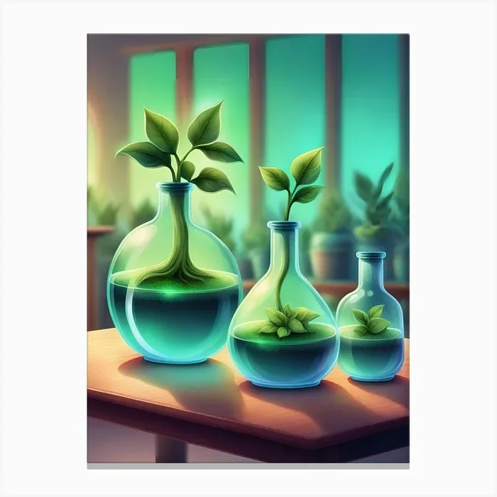 Chemistry Jars Canvas Print by Art shop